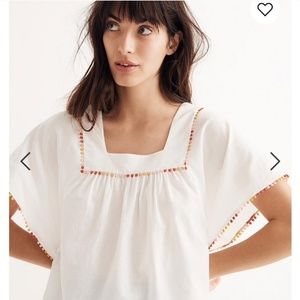 Madewell Pom Pom Butterfly Top